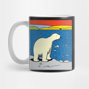 Polar Bear in the arctic circle at sunset Mug